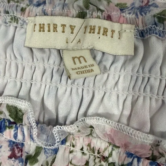 Thirty/Thirty Women’s Floral Puff Sleeve Dress / Size M - Picture 5 of 8